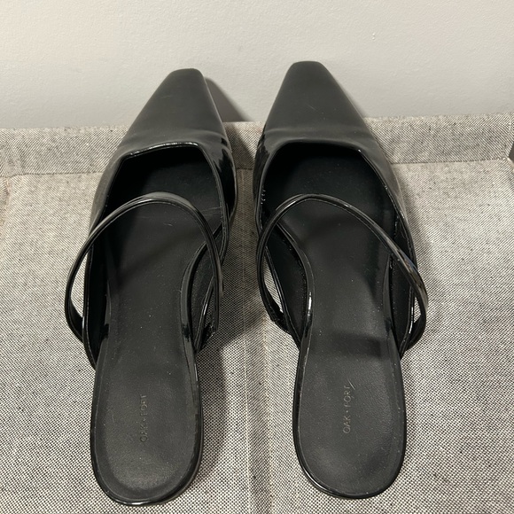 OAK + FORT black patent pointed toe flats - Picture 2 of 8